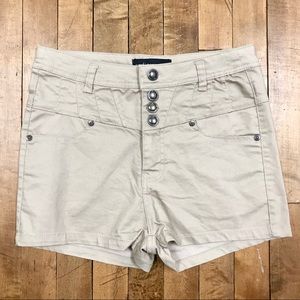 Ambiance Apparel Khaki Short Shorts Size Small